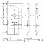 Корпус огнестойкого эл/механического замка ECO GBS 90F 02/06 B левый, автоматическое закрывание, антипаник min 1